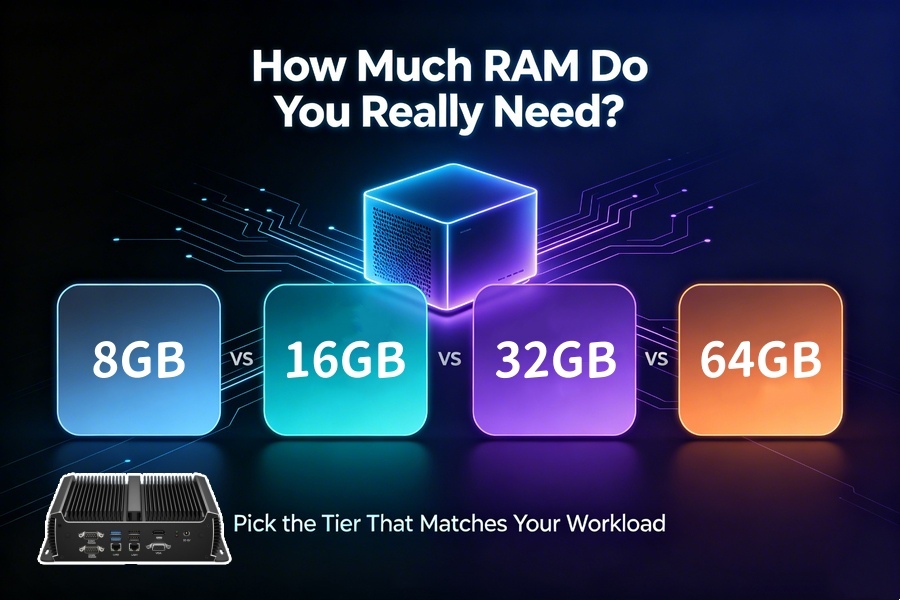Blog công ty mới nhất về 8GB vs 16GB vs 32GB vs 64GB Mini PC: How Much RAM Do You Really Need?