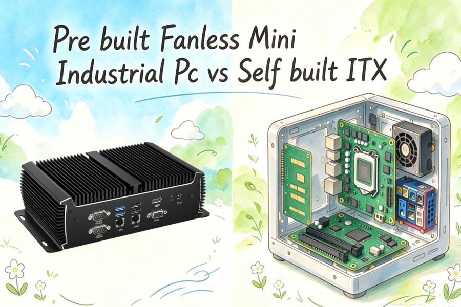 Blog công ty mới nhất về Pre built Fanless Mini Industrial Pc vs Self built ITX: Total Cost and Setup Effort Compared