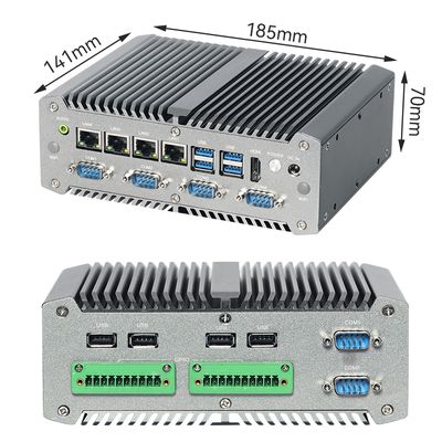 Mua Máy tính mini công nghiệp Intel Core I7-10710U với bốn cổng LAN và sáu cổng COM sản xuất trực tuyến