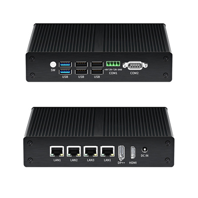 mua Máy tính nhỏ không quạt công nghiệp Linux Intel N100 DDR4 16G RAM 4LAN Dual COM sản xuất trực tuyến