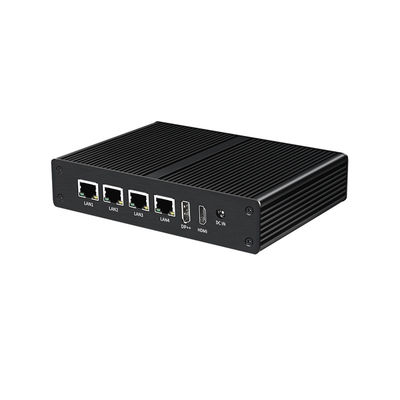 Máy tính nhỏ không quạt công nghiệp Linux Intel N100 DDR4 16G RAM 4LAN Dual COM