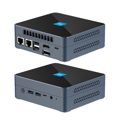 DDR5 Intel N200 Mini PC 32GB Dual RJ45 2.5G LAN với quạt cho văn phòng gia đình