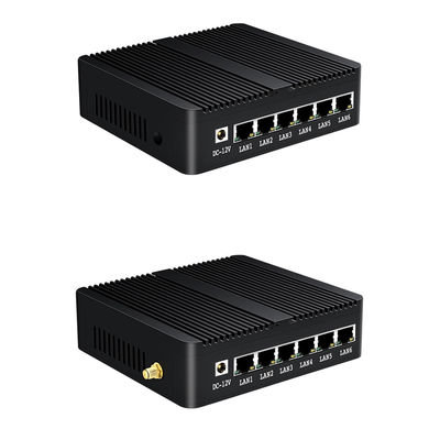 6 Gigabit Ethernet RJ45 J1900 Firewall Router Ubuntu Desktop Router Với Wifi