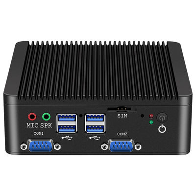 Intel Celeron J4105 máy tính công nghiệp không quạt với LAN kép COM Linux và DDR4