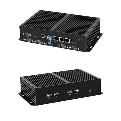 Intel Celeron Fanless Industrial Mini Desktop PC Với khung gạch nhôm Wifi