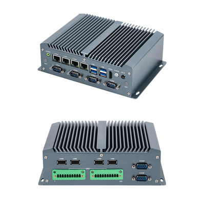 Máy tính công nghiệp không quạt Intel Core i5 8250U 4 Ethernet GPIO Mini Computer với COM