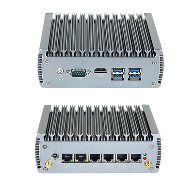 Máy tính mini công nghiệp Intel I5 1145G7 với sáu cổng LAN, một cổng COM và 1 HDMI