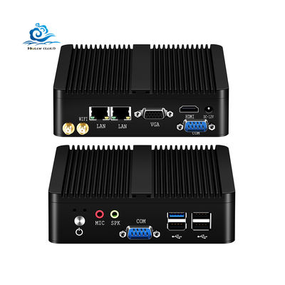 Industrial PC Fanless Mini Computer with Windows 10/Linux Support Compact Aluminum Shell Design 133mm*125mm*40mm