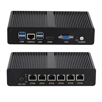 Thiết bị định tuyến mềm với bộ xử lý Intel Pentium 4415U 6 cổng LAN Intel I225 Gigabit 4 cổng USB3.0 Máy tính mini hiệu suất cao